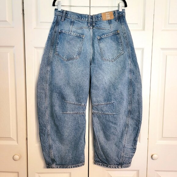 Free People We The Free Lucky You Mid Rise Barrel Leg Jeans - Picture 4 of 10